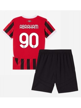 AC Milan Tammy Abraham #90 Heimtrikotsatz für Kinder 2024-25 Kurzarm (+ Kurze Hosen)